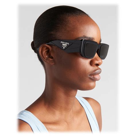 prada symbole sunglasses black|prada symbole rectangular sunglasses.